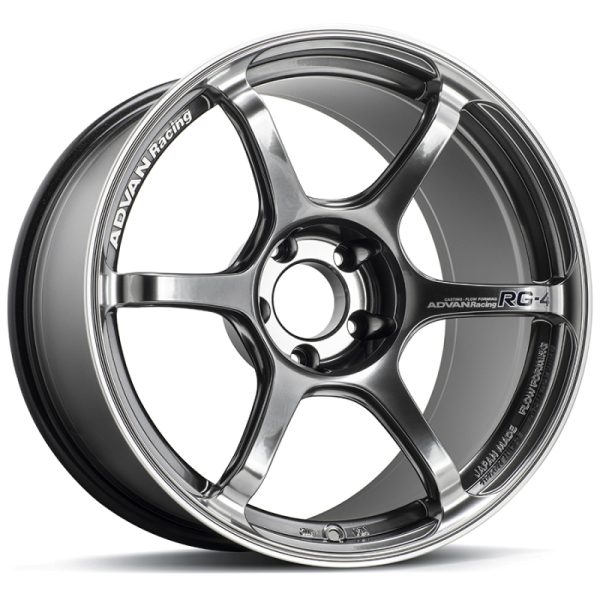 Advan RG-4 17x8 37 5x114.3 Racing Hyper Black Advan Wheels