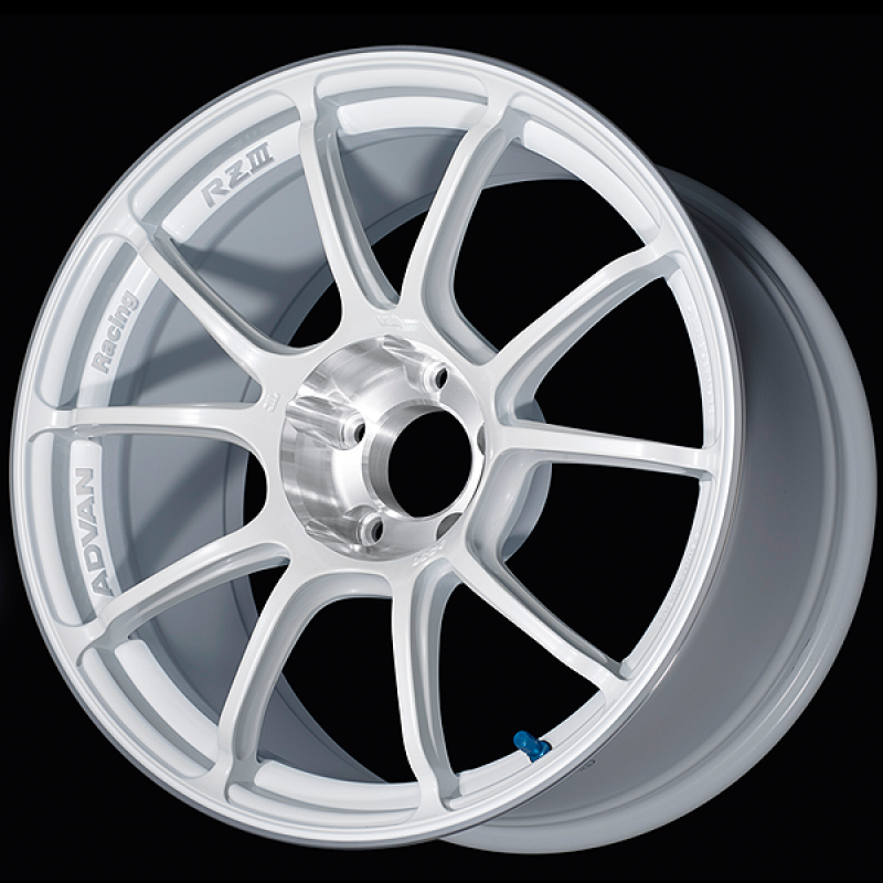 Advan RZIII 18×10 25 5×114.3 Racing White Metallic and Diamond Cut at Advan Wheels