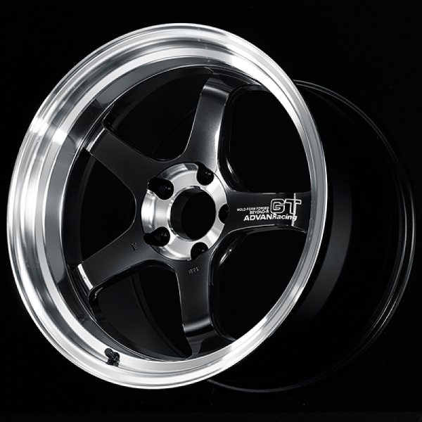 Advan GT Beyond-R 18x9 25 5x114.3 Diamond Cut and Dark Platinum Black Advan Wheels