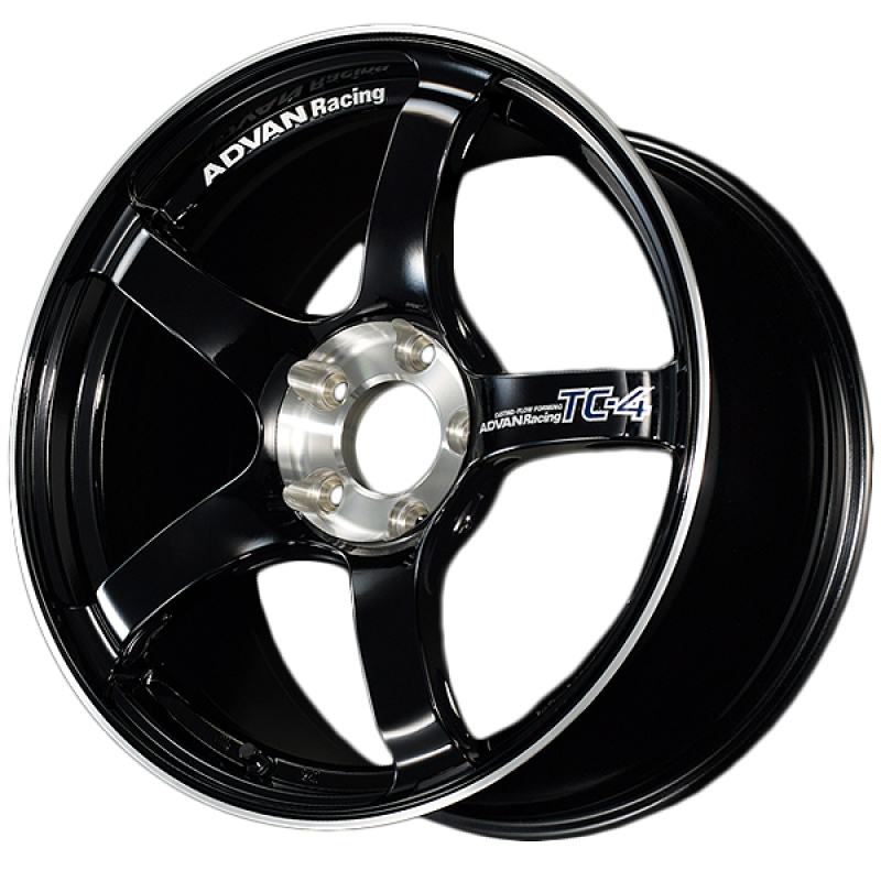 Advan TC4 18×10 35 5×114.3 Racing Gloss Black and Diamond Cut at Advan Wheels