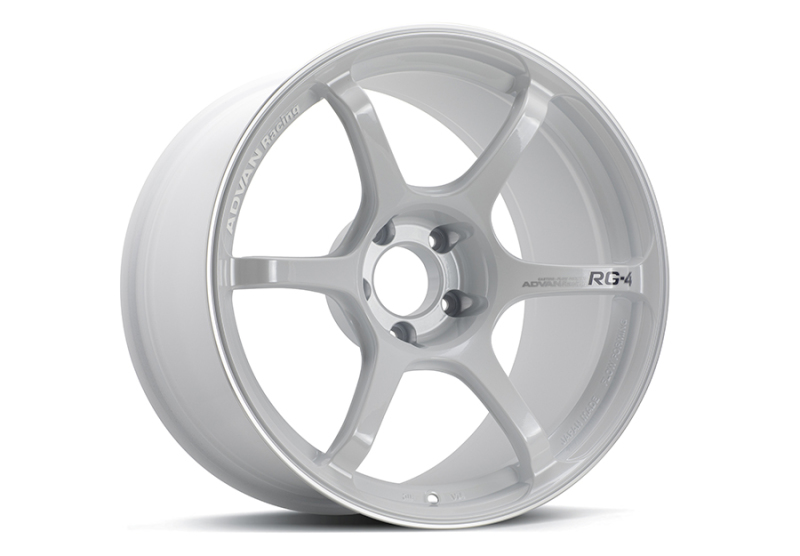 Advan RG-4 18×11 +30 5-114.3 Racing White Metallic & Ring Wheel at Advan Wheels