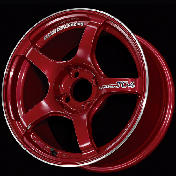 Advan TC4 16x7.5 35 4x100 Racing Candy Red Advan Wheels