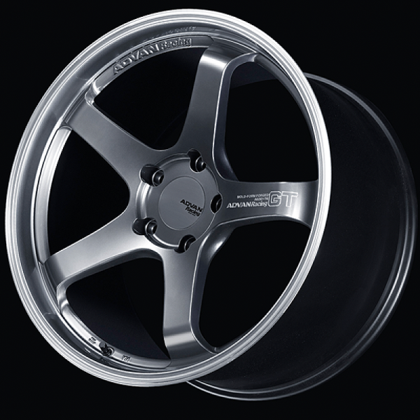 Advan GT 19x9.5 40 5x130 Machining and Hyper Platinum Black Advan Wheels