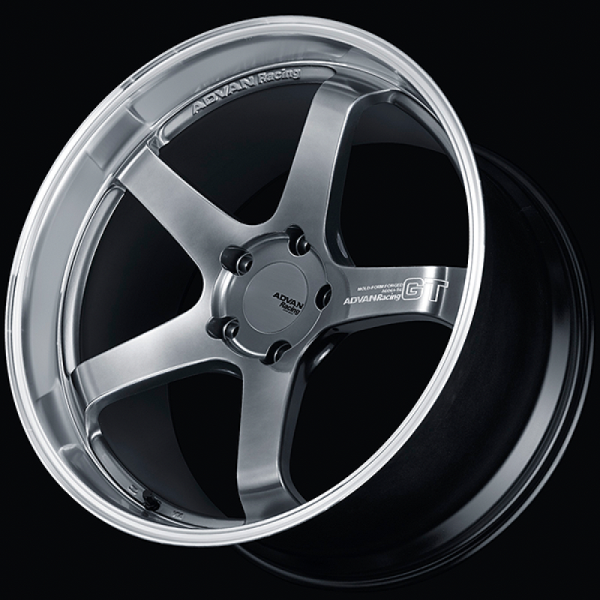 Advan GT 21x11 60 5x130 Machining & Racing Platinum Black Advan Wheels