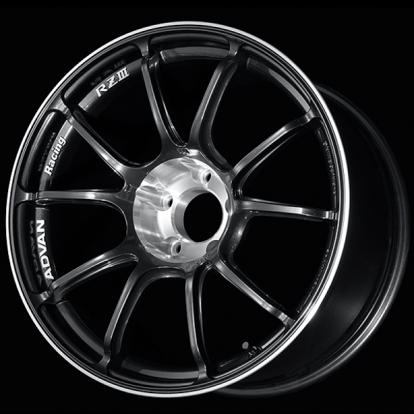 Advan RZIII 18x8.5 47 5x100 Black Gun Metallic and Diamond Cut Advan Wheels