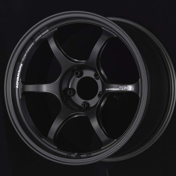 Advan RG-D2 16x7.0 +42 4-100 Semi Gloss Black Wheel Advan Wheels
