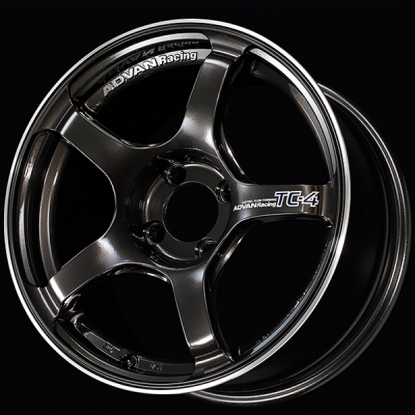 Advan TC4 16x7.5 35 4x100 Black Gun Metallic Advan Wheels