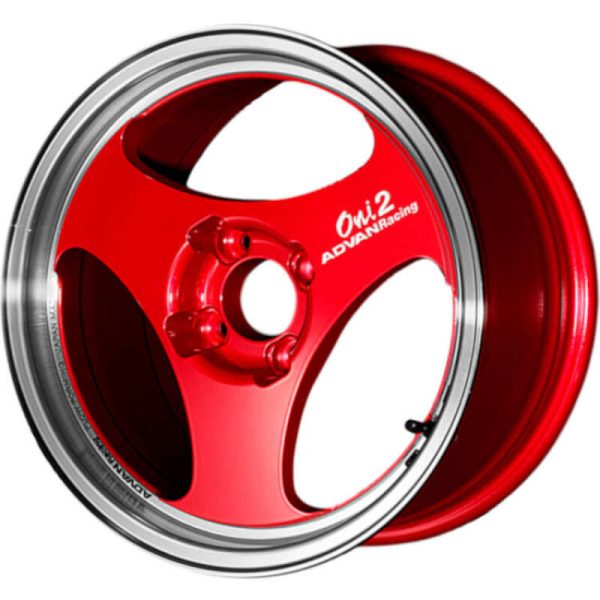 Advan ONI2 15x8 30 4x100 Machining & Racing Candy Red Advan Wheels