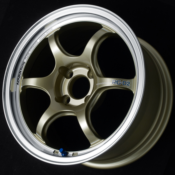 Advan RG-D2 16x8.0 +38 4-100 Machining & Champagne Gold Wheel Advan Wheels