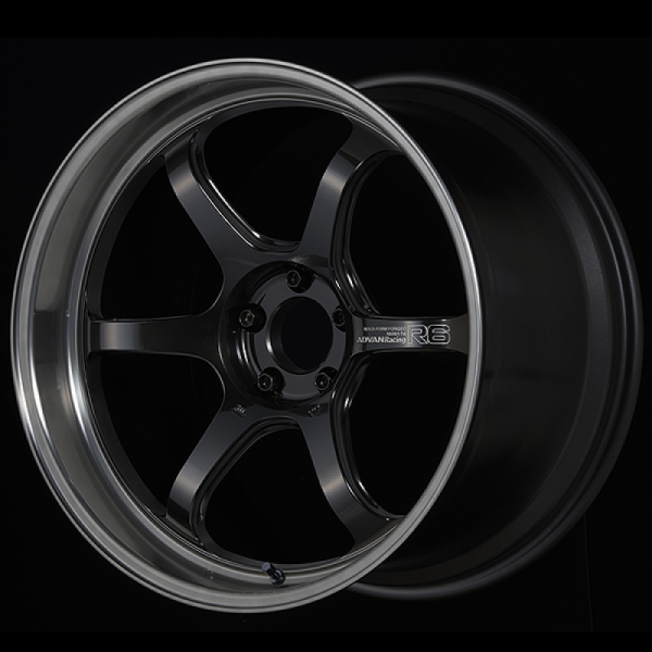 Advan R6 20x10 +25mm 5-112 Machining & Black Coating Graphite Wheel Advan Wheels