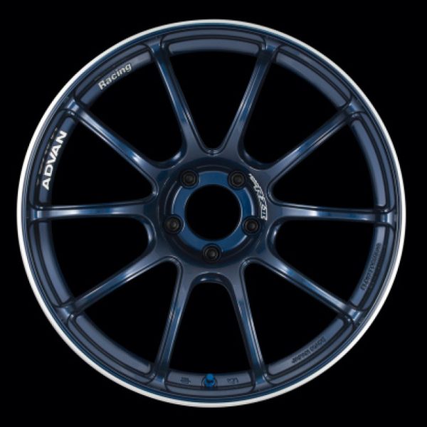 Advan RZII 17x7.5 38 4x100 Racing Indigo Blue Advan Wheels