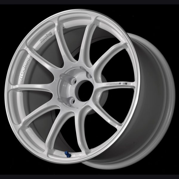 Advan RSIII 18x9.5 45 5x100 Racing White Metallic Advan Wheels