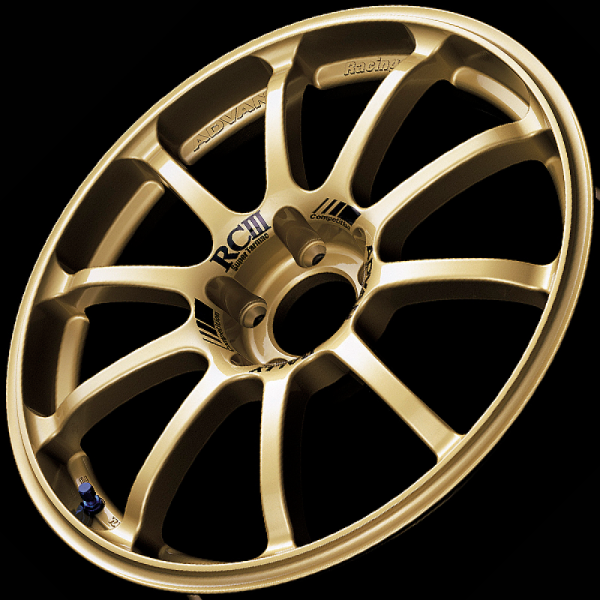Advan RCIII 18x8.5 38 5x114.3 Racing Gold Metallic Advan Wheels