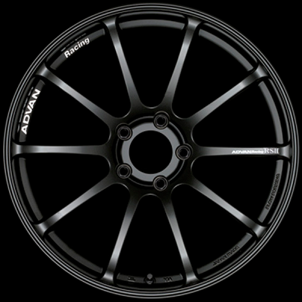 Advan RSII 17x8 48 5x100 Semi Gloss Black Advan Wheels