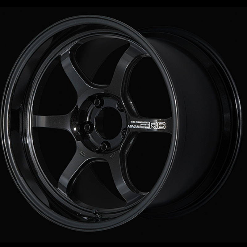 Advan R6 18×10.0 +24 5-114.3 Racing Titanium Black Wheel at Advan Wheels