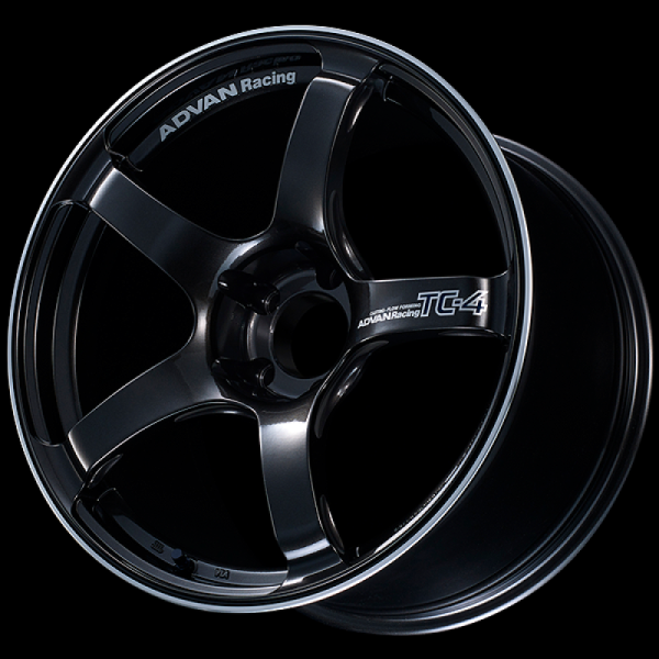 Advan TC4 18x8 +45 5-120 Racing Black Gunmetallic & Ring Wheel Advan Wheels
