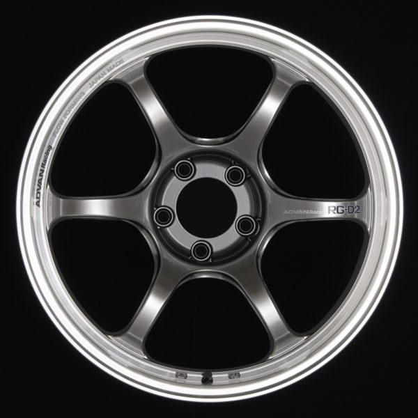 Advan RG-D2 18x10.0 +22 5-114.3 Machining & Racing Hyper Black Wheel Advan Wheels