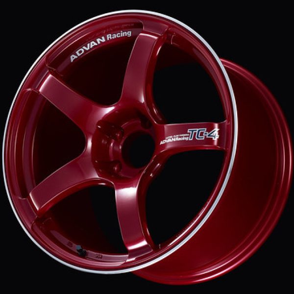 Advan TC4 15x6.0 +45 4-100 Racing Candy Red & Ring Wheel Advan Wheels