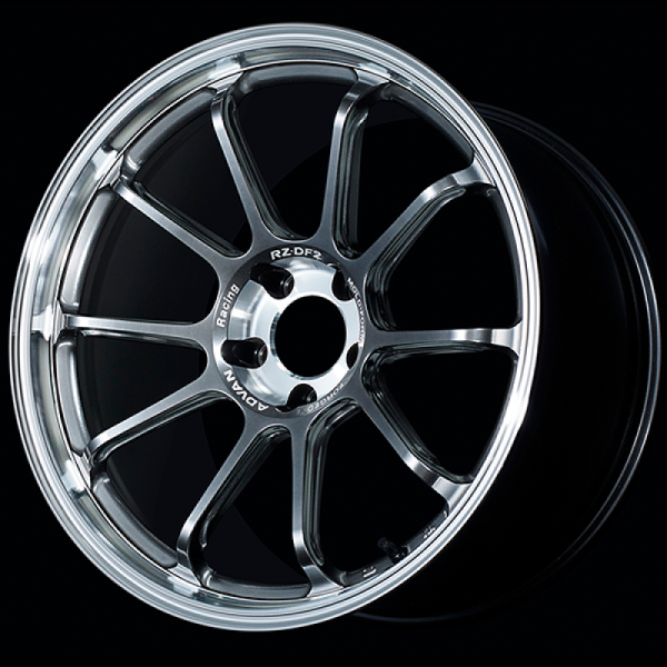 Advan RZ-DF2 19x9.5 29 5x114.3 Diamond Cut and Hyper Platinum Black Advan Wheels