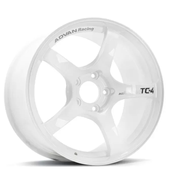 Advan TC4 16x7.0 +44 5-114.3 Racing White Metallic & Ring Wheel Advan Wheels