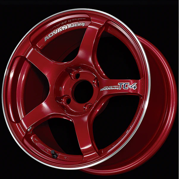 Advan TC4 16×7.0 +42 4-100 Racing Candy Red & Ring Wheel at Advan Wheels