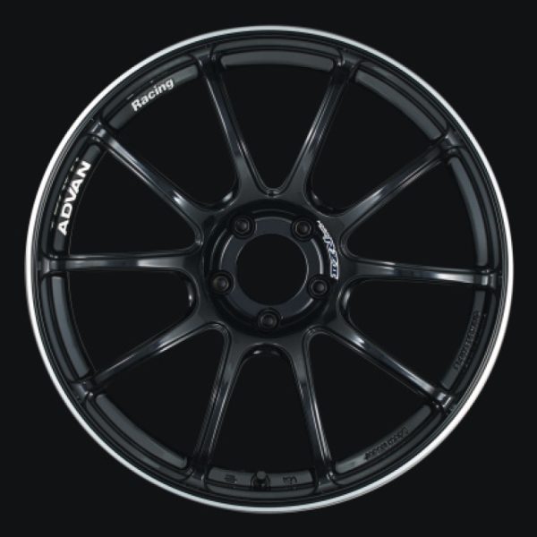 Advan RZII 17x8 45 5x114.3 Racing Gloss Black Advan Wheels