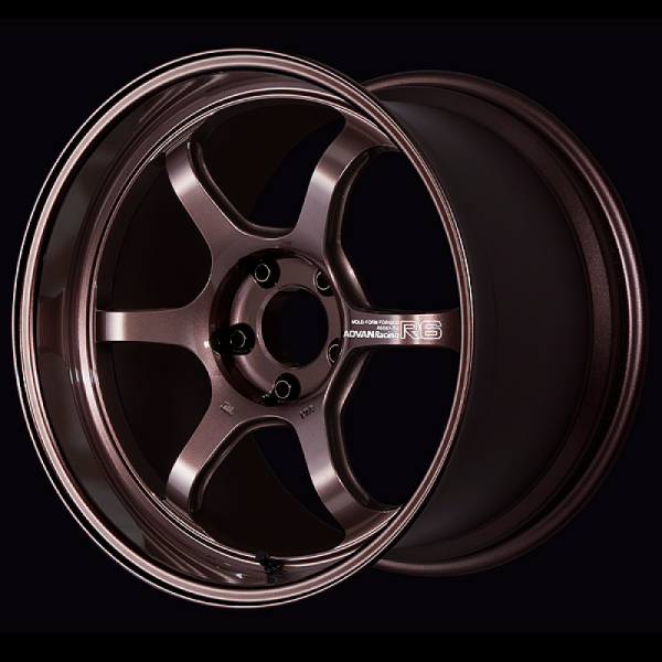 Advan R6 18x9.5 +45 5-100 Racing Copper Bronze Wheel Advan Wheels