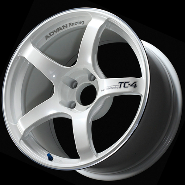 Advan TC4 18x10.5 15 5x114.3 Racing White Metallic Advan Wheels