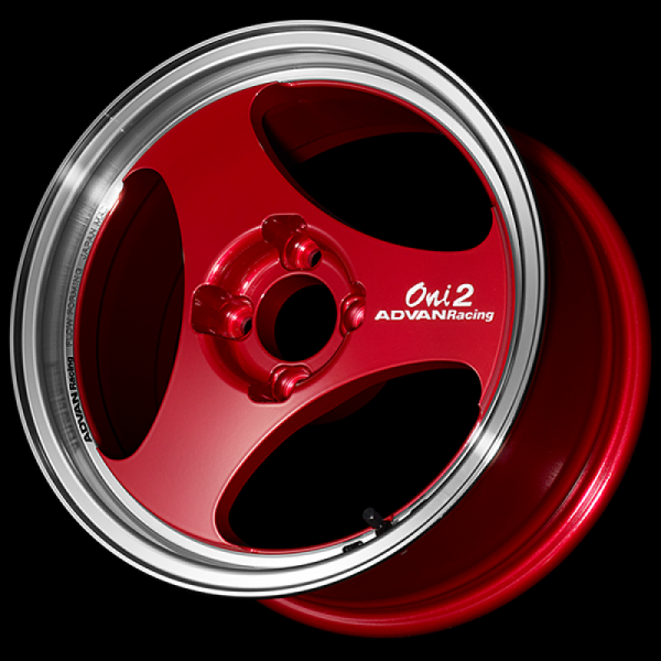 Advan ONI2 15x5 45 4x100 Machining and Racing Candy Red Advan Wheels