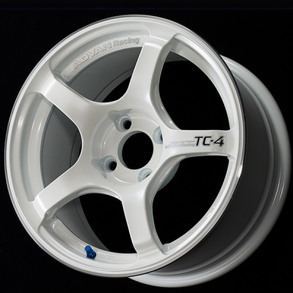 Advan TC4 16x7.5 35 4x100 Racing White Metallic Advan Wheels