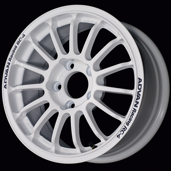 Advan RC-4 15x6.5 35 5x114.3 Racing White Metallic Advan Wheels