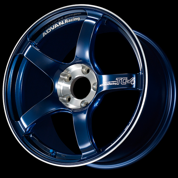 Advan TC-4 SE 16x7 35 5x114.3 Racing Indigo Blue and Diamond Cut Advan Wheels