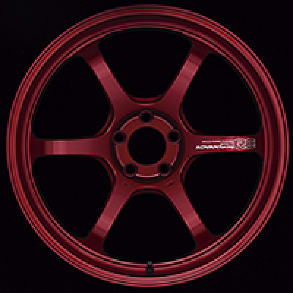 Advan R6 18x8.0 +45 5-120 Racing Candy Red Wheel Advan Wheels
