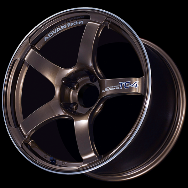 Advan TC4 18x8 +47 5-100 Racing Umber Bronze & Ring Wheel Advan Wheels