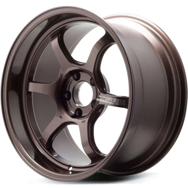 Advan R6 18x9.5 +45 5-114.3 Racing Copper Bronze Wheel Advan Wheels