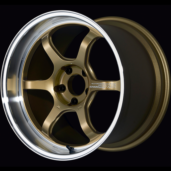 Advan R6 18x8.0 +45 5-114.3 Machining & Racing Brass Gold Wheel Advan Wheels
