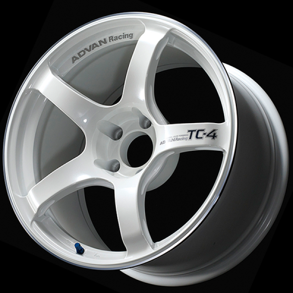 Advan TC4 18x11 +15 5-114.3 White Metallic & Ring Wheel Advan Wheels